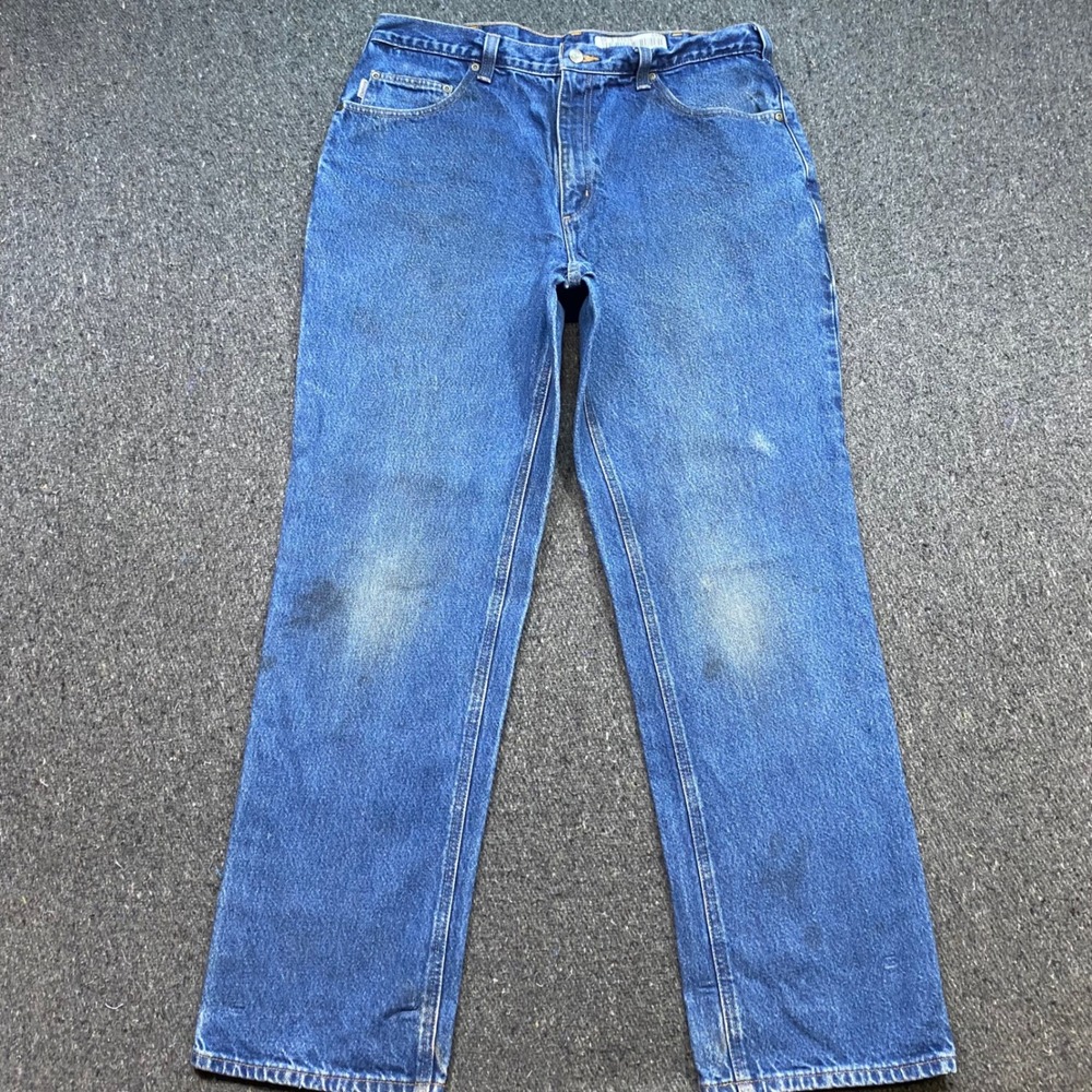 Carhartt Relaxed Fit Jeans 36 Mens Blue Workwear Skater Grunge Distressed